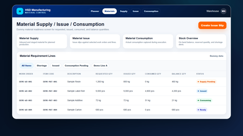 Materials preview